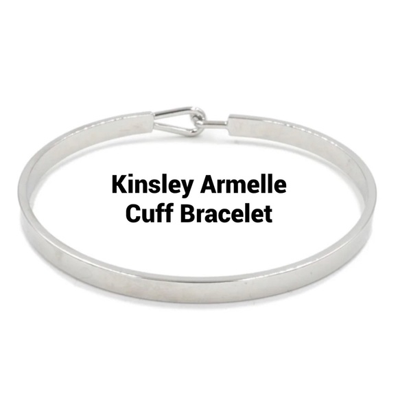 Kinsley Armelle Cuff Bracelet Silver Plated Brass - Picture 2 of 6